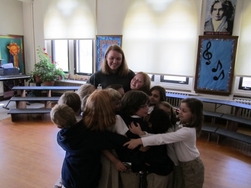 Nina- grade 1 group hug